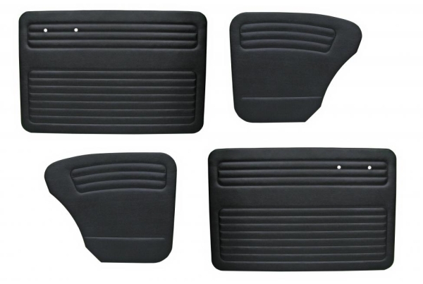 VW Käfer Tür- und hintere Paneele schwarzes Vinyl (4-teiliges Set)