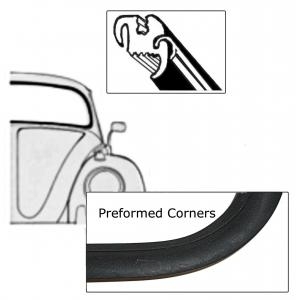 Dichtung Frontscheibe Deluxe Cabrio vorgeformt mit Zierleisten Profil Bild 1