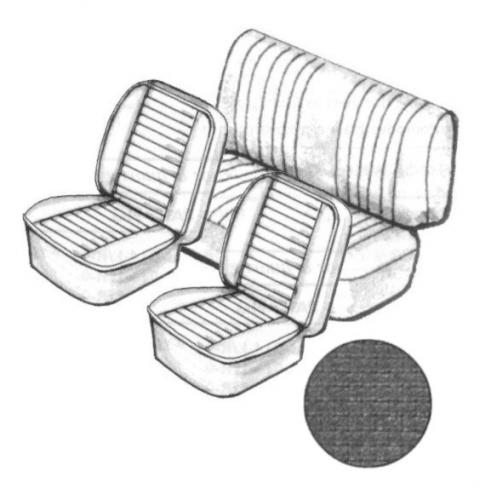 Sitzbezug Set schwarz ohne Kopfteil feinmaschig Bild 1