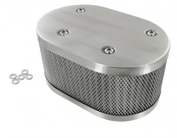 VW Käfer Edelstahl-Luftfilter `Classic Style` ohne Entlüftungsloch (einzeln)
