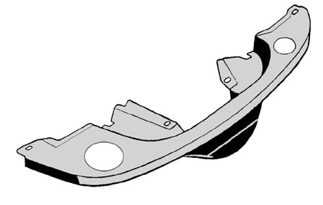 Motorblech hinten Chrom Bild 1