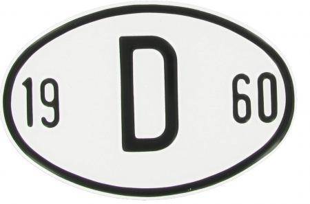 VW Käfer Länderkennzeichen "D 1960" | Deutschland 1960