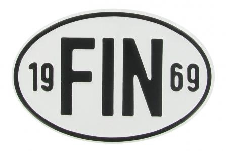 VW Käfer Länderkennzeichen "FIN 1969" | Finnland 1969