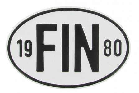 VW Käfer Länderkennzeichen "FIN 1980" | Finnland 1980
