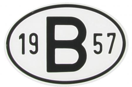 VW Käfer Länderkennzeichen "B 1957" | Belgien 1957