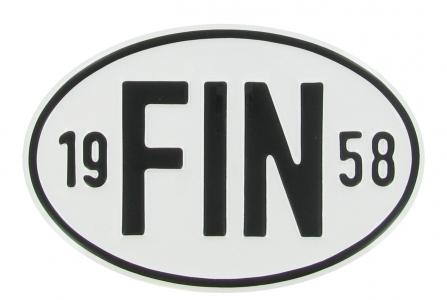 VW Käfer Länderkennzeichen "FIN 1958" | Finnland 1958